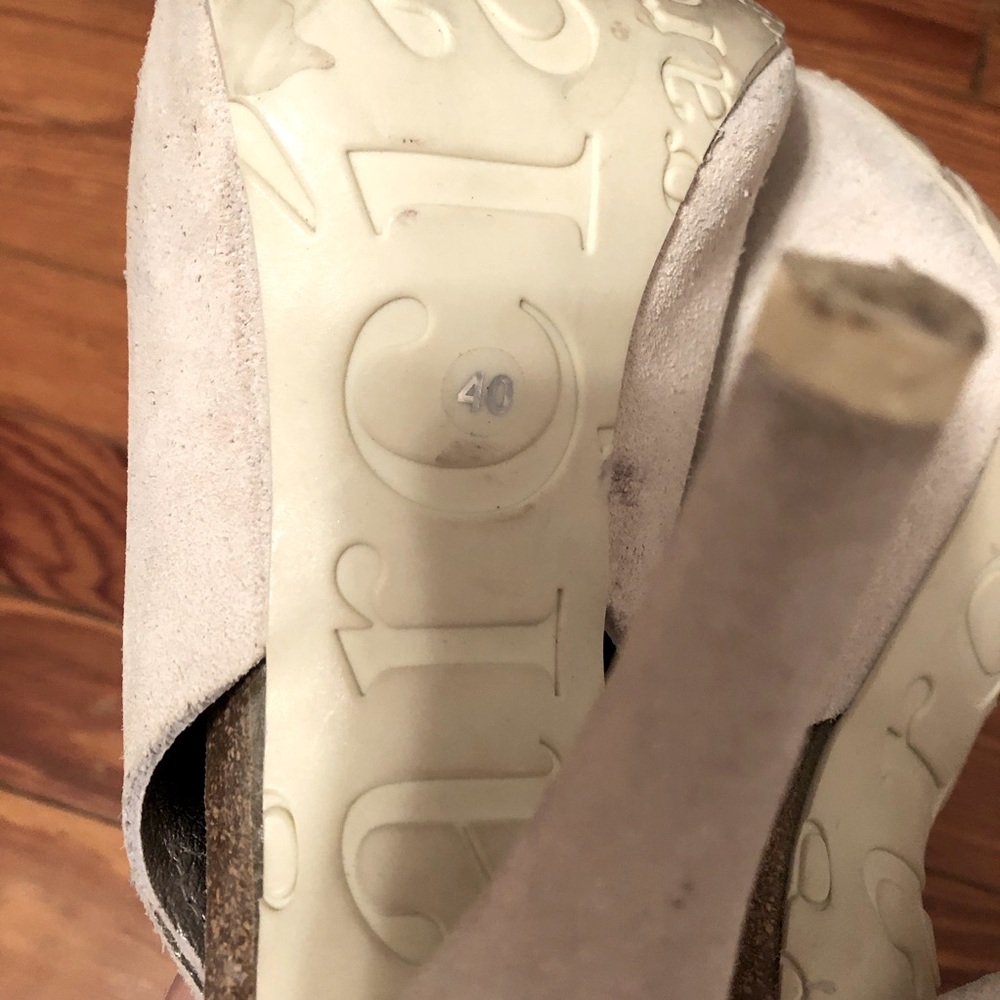 Pedro Garcia Off-white Natural Suede Beige Sandals sz 40 8.5-9 - Picture 6 of 8